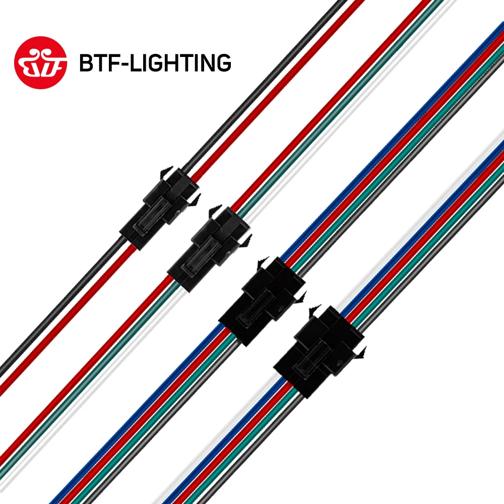 10 пар 2pin 3pin 4pin 5pin JST SM led разъем Мужской Женский кабель провод для светодиодной