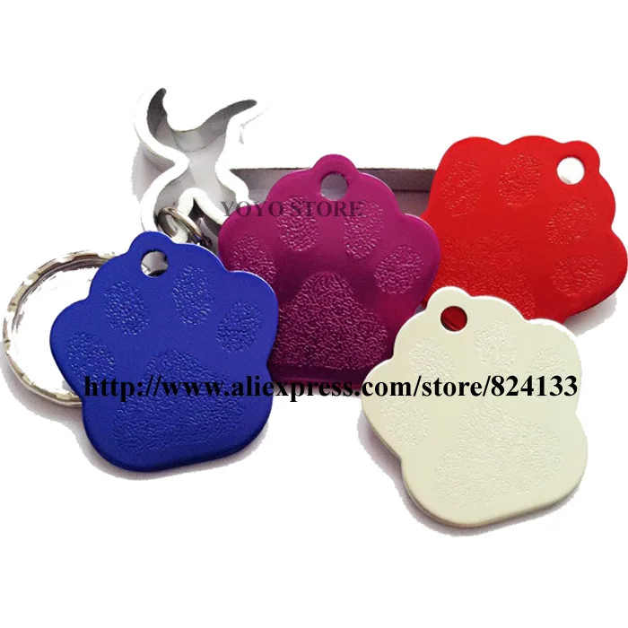 Лидер продаж жетоны для собак в форме лапы домашних животных кошек алюминиевые