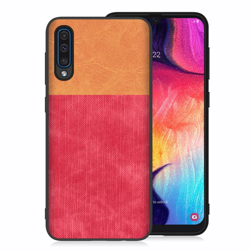 Тканевый чехол для samsung Galaxy A50 A70 A40 A30 A10 мягкий силиконовый деловая Противоударная