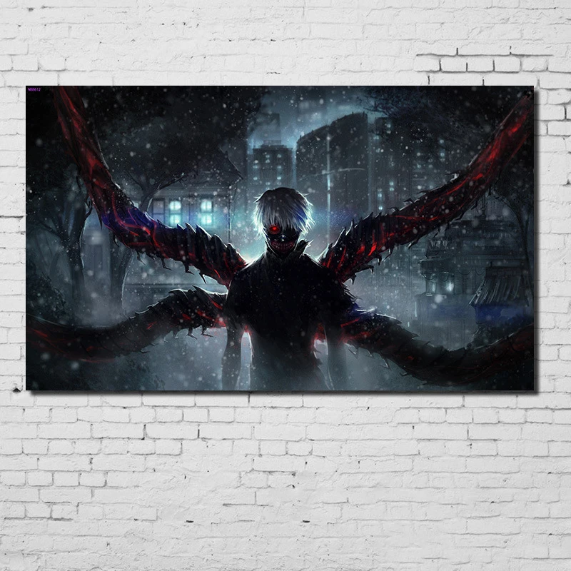 Уютный момент аниме Токийский вурдалак плакат Kaneki Touka белая крафт-бумага Tokio вурдалак Принт плакат Настенный декор Куадрос decoracion QT519