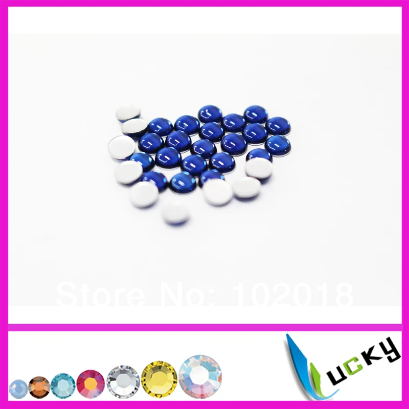 2014 spring new!10 gross/1440pcs/bag 4mm Half round Iron-on Hot Fix Pearl Epoxy Rhinestones Montana color for Clothing set | Дом и сад