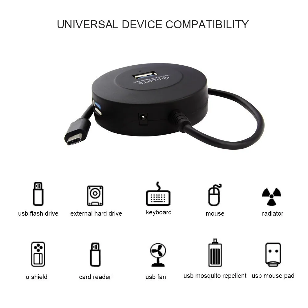 Высокоскоростной мини USB концентратор 4 порта 3 0 дюйма 5 Гбит/с|USB-хабы| |
