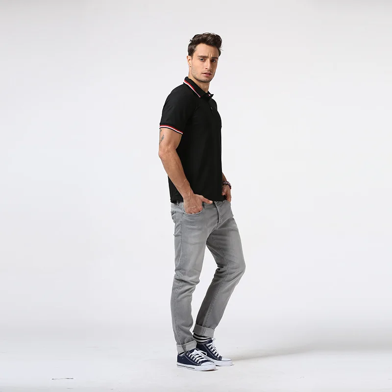Мужская рубашка поло с вышивкой коротким рукавом|printed polo shirt|polo shirt menmen |