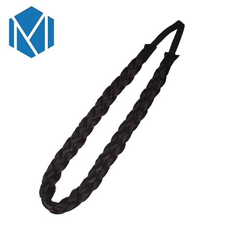 ColorB M MISM, парик, повязка на голову, женская мода, косички, аксессуары для волос, для девушек, шиньон, скрученные резинки для волос, эластичный Свадебный Плетеный головной убор - Цвет: ColorB