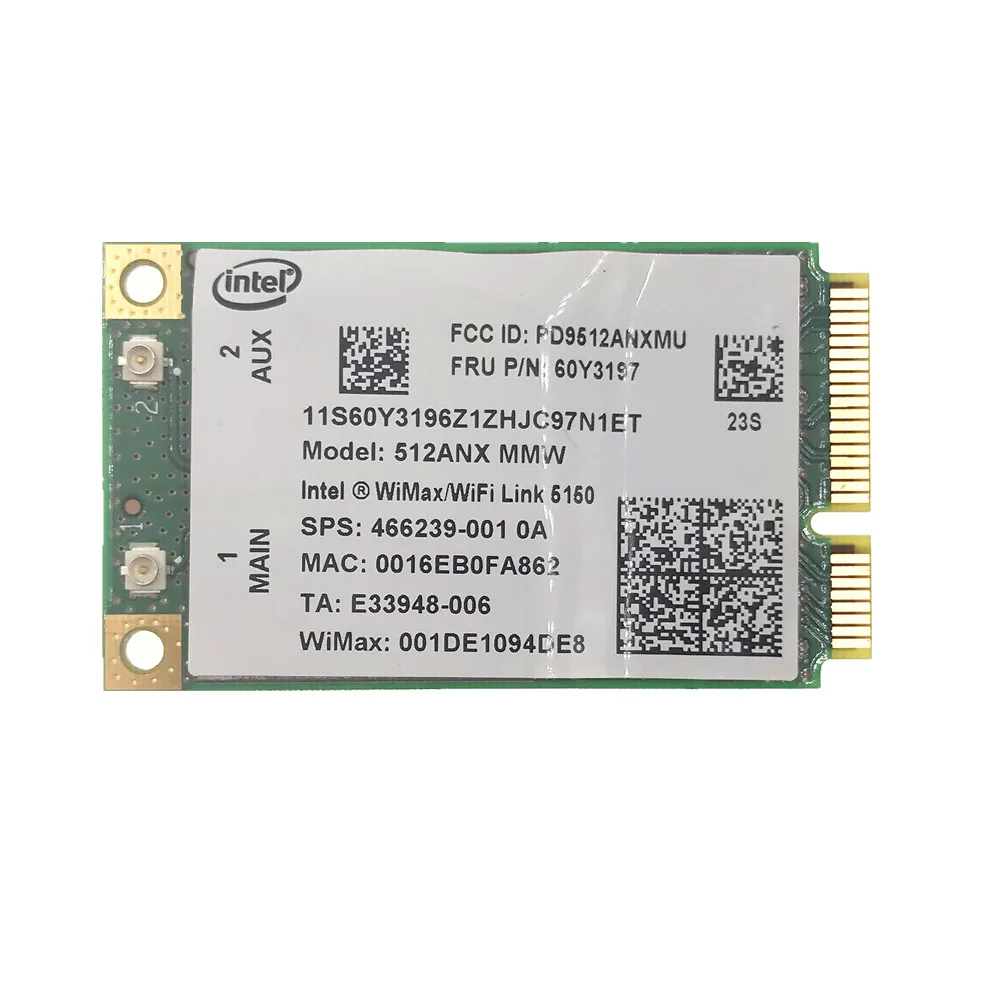 10 шт./100 шт. для Intel WiMAX Wifi Link 5150 512ANX 450 Мбит/с карта X200 X200S T400 R400 T500 X301 60Y3197 | Компьютеры