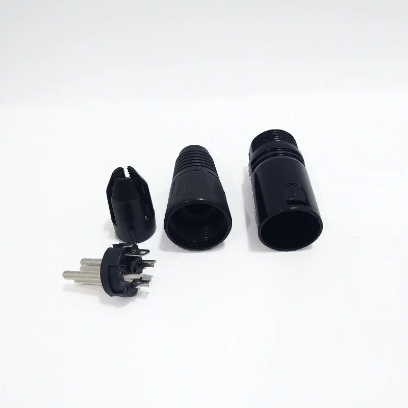 3PIN XLR штекерные разъемы гнездо позолоченный Аудио микрофон кабель разъем черный |