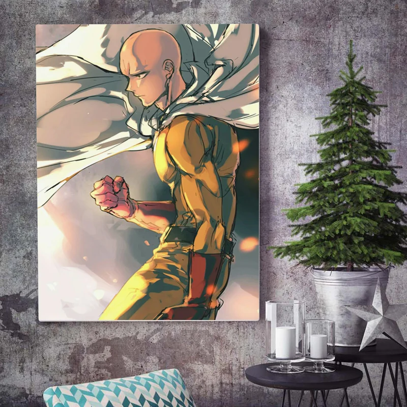 Модульные картины по номерам для рисования Постер one punch man аниме Раскраска