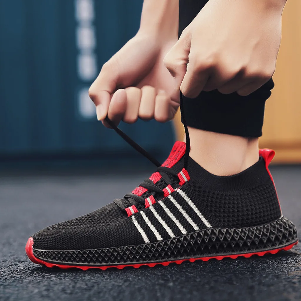 Men's Leisure Breathable Hollow Out Mesh Surface Sports shoes running Casual platform Sneakers balenciaca Shoes #G3 | Обувь