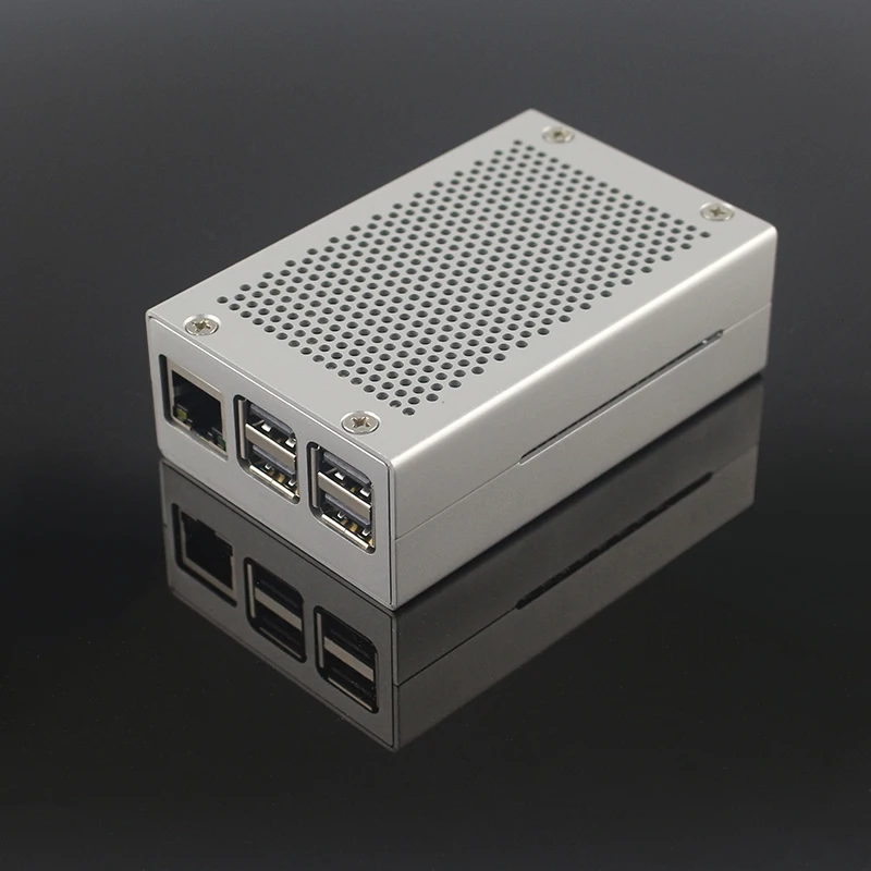 Raspberry Pi 3 Model B+ плюс металлический чехол, корпус из алюминиевого сплава, серебряный цвет, совместим с Raspberry Pi 3