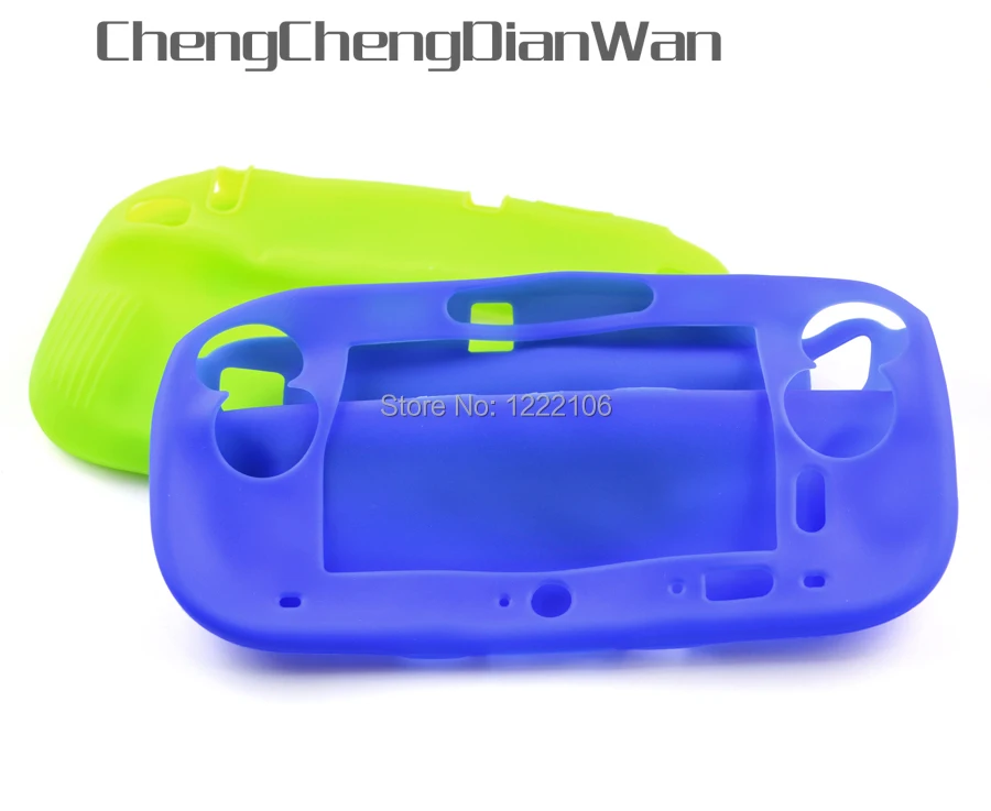 ChengChengDianWan 6 шт. Мягкая силиконовая резина полная защита для корпуса wii U гелевый