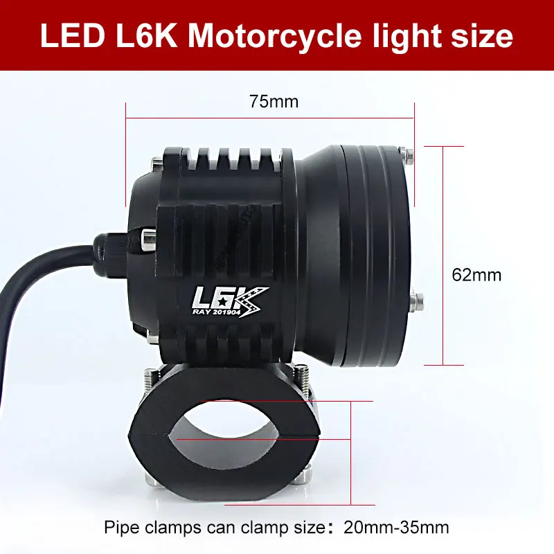 Feu antibrouillard auxiliaire LED pour motos, lampe de conduite, pour YAMAHA BMW R1200GS/ADV K1600, 12000lm