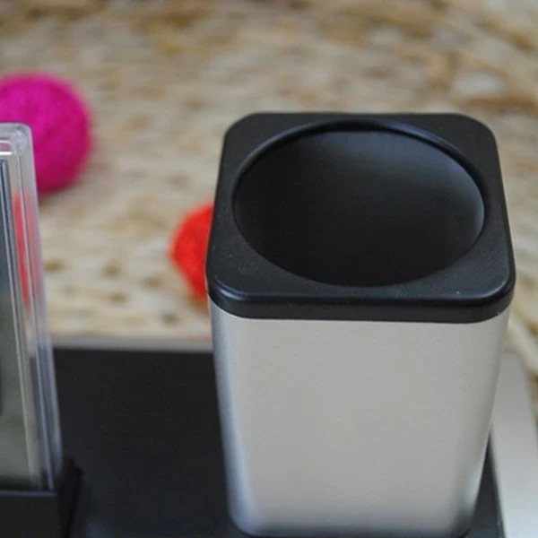 

Desk Pen Holder Pencil Container With Calendar Timer Pen Holder Container Lcd Digital Alarm Clock Desk Pencil Holder Organizer
