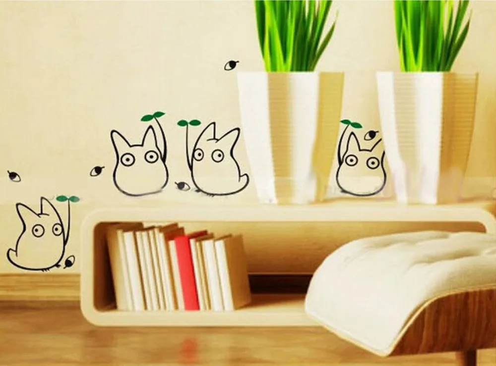 Настенные наклейки Totoro декор для детской спальни японские Мультяшные