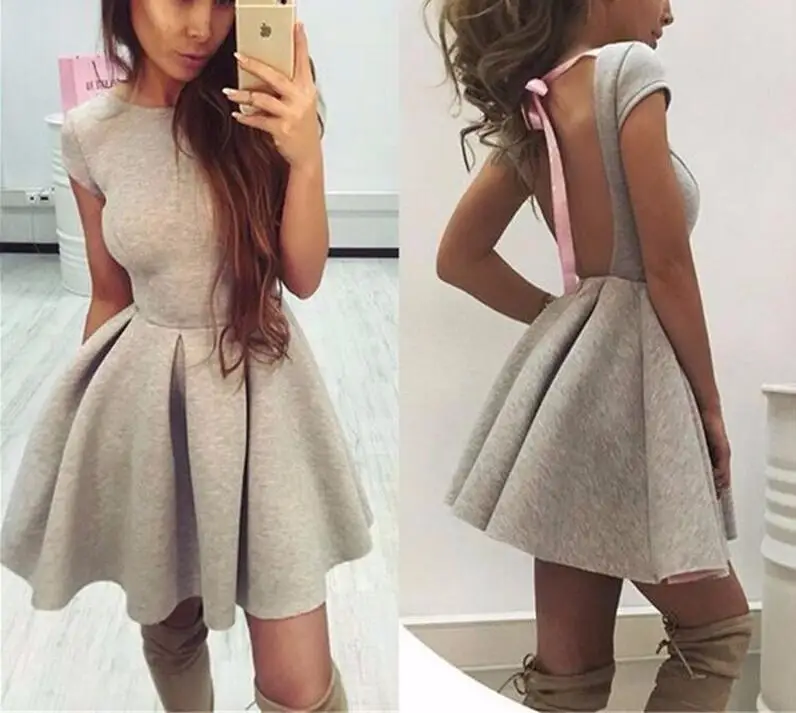 Летние пикантные Платья для вечеринок платье принцессы с открытой спиной бантом