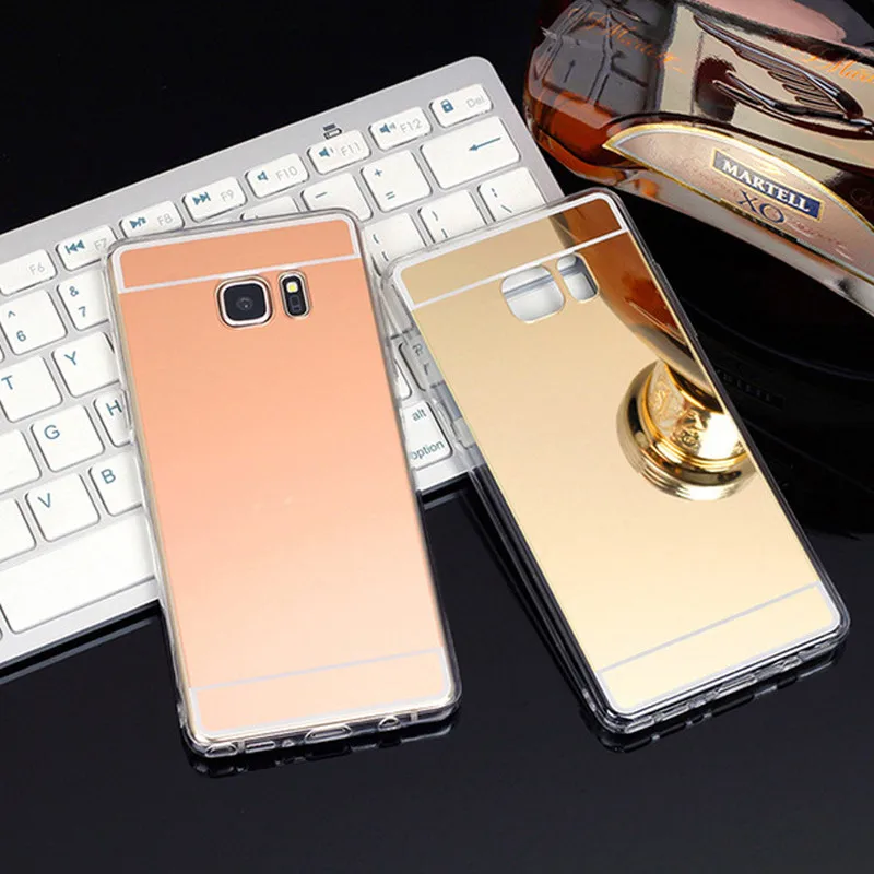 Тонкий чехол из мягкого ТПУ с зеркальным покрытием для Samsung Galaxy S3 S4 S5 S7 S6 Edge S8 S9 Plus A8