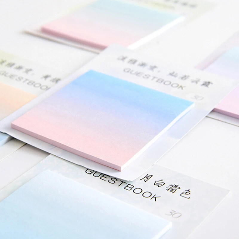 30 листов Новые Стикеры для записей с градиентным свесветильник | Игрушки и хобби