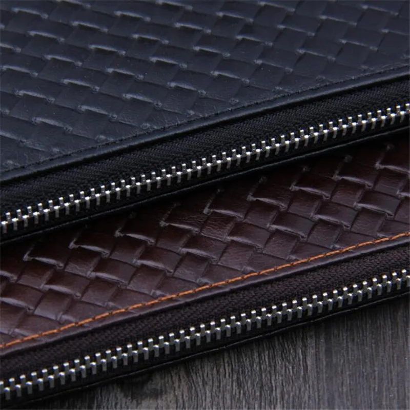 Большой вместительный кошелек на молнии с зажимом для денег клатч мужские