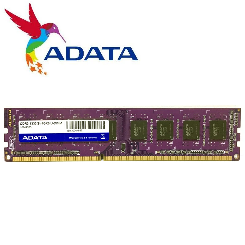 ADATA PC Память RAM Модуль памяти компьютерный Настольный DDR3 2 ГБ 4 8 PC3 1333 1600 МГц DDR2 800 4G 8G