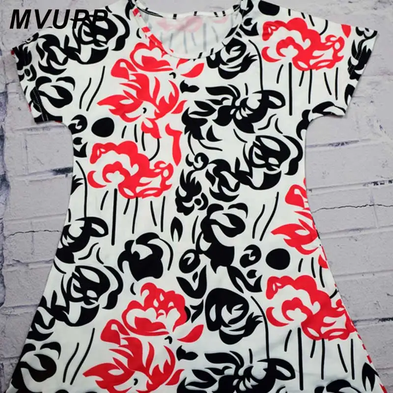 MVUPP мать и дочка платья пастырской цветочные печати с коротким рукавом винтажное