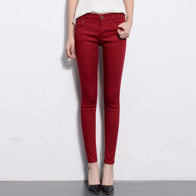 Женские брюки-карандаш весенние повседневные джинсовые брюки размера плюс