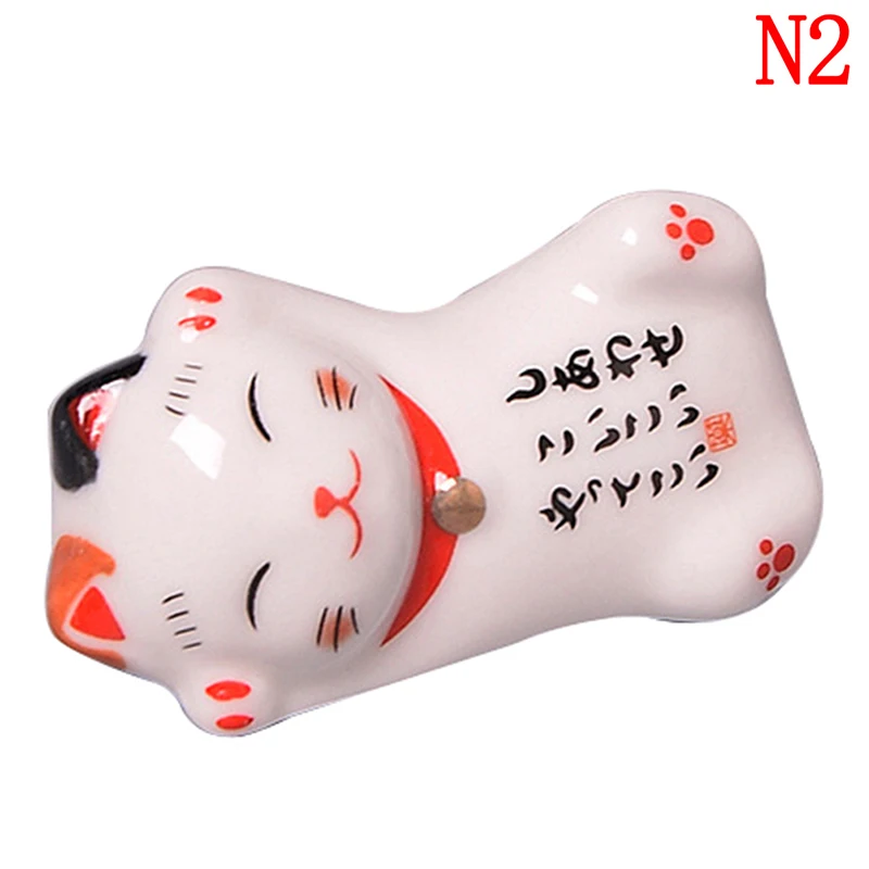 1 шт., Мультяшные палочки для еды, подставка для еды Lucky Cat, держатель для еды Lucky Cat, керамические стеллажи, японские домашние кухонные украшения для гостиницы, Новинка