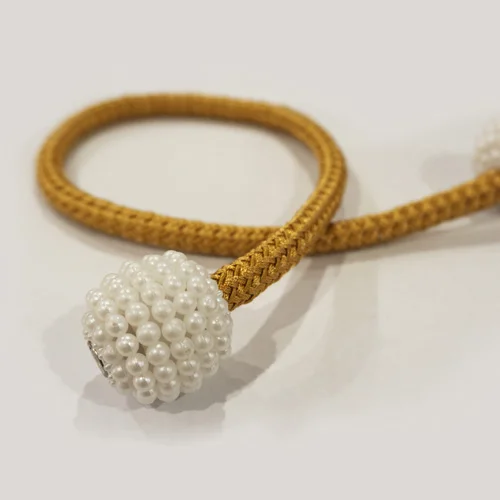 Yellow LOZUJOJU 1 шт. Магнитный кристаллик для занавесок, универсальные украшения для дома, Жемчужная Нить, дизайнерская тесьма, магнит, прикрепить шнур, завязывать аксессуары - Цвет: Yellow