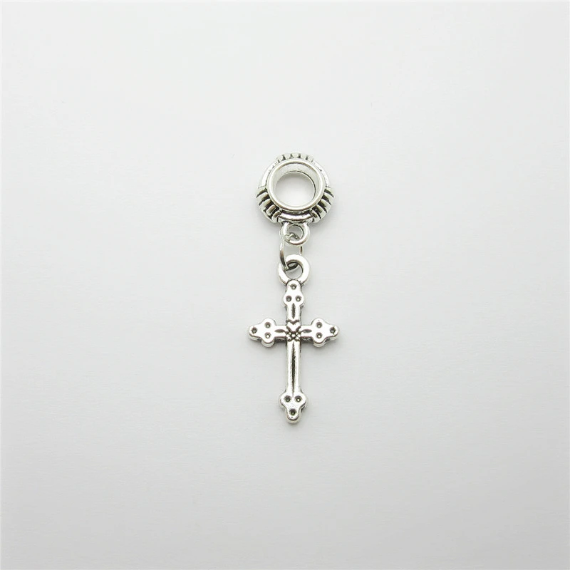 Новый 20 штук крест браслеты с подвесками бусинки большими отверстиями