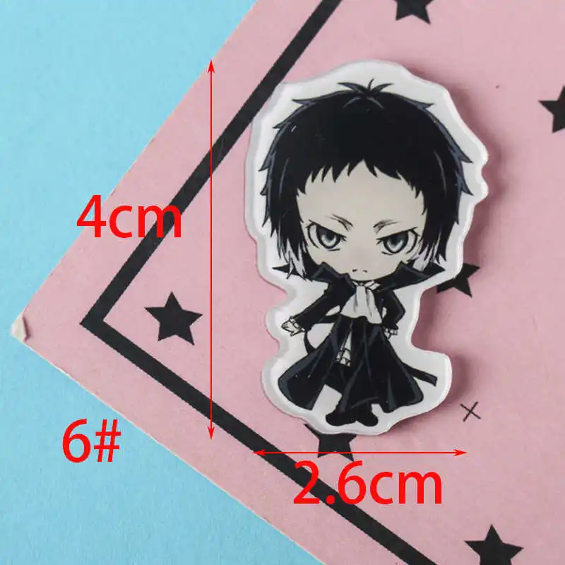 No6 1 шт. микс bungou бродячие собаки мультфильм акриловые значки Kawaii значки на рюкзак Значки для одежды сумки булавка брошь Z68 - Color: No6