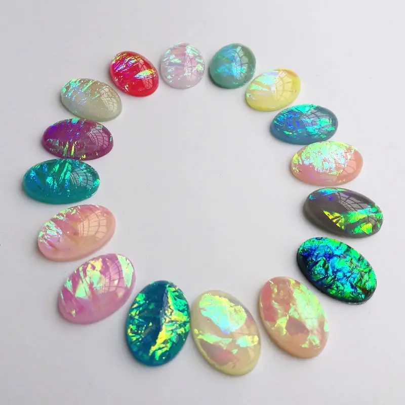 Оптовая продажа 100 шт. овальные кабошоновые купольные плоские бусины высокого