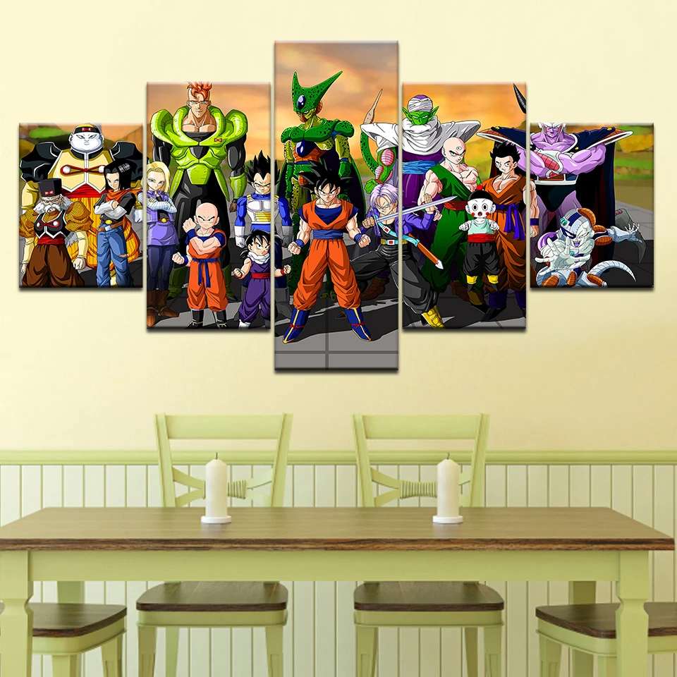 Украшения дома принты живопись картины 5 шт. стены искусства модульная анимация