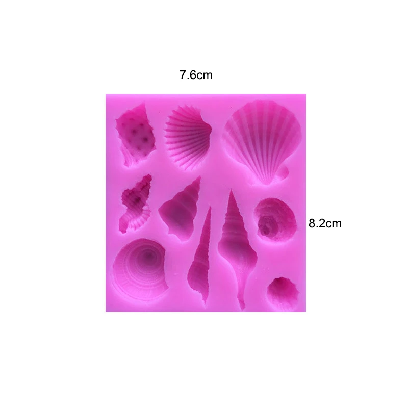 1 шт. Sugarcraft Морская раковина силиконовые формы для торта инструменты украшения