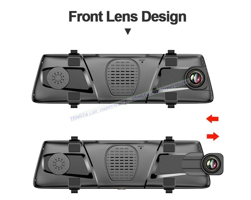 Зеркало видеорегистратор 10 дюймов FHD 1080P два объектива|dual cam|loop recordingcam cam |