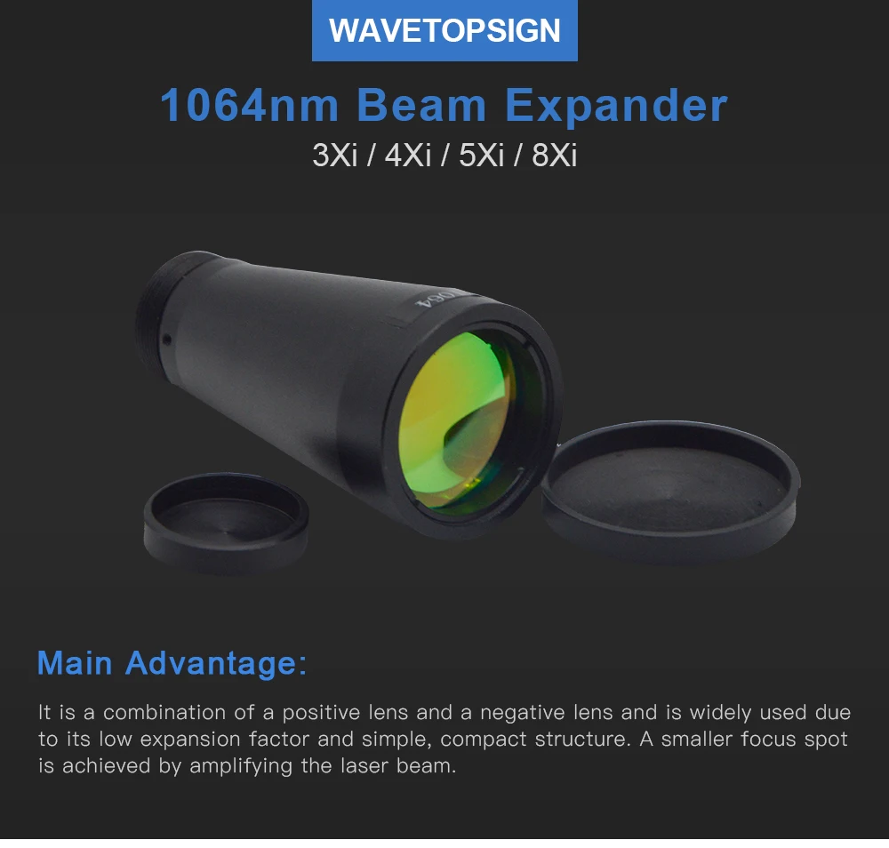 WaveTopSign 1064nm лазерный расширитель 3X 4X 5X 8X 6X 10X входной луч Макс 12 мм выход 30 мм внешний диаметр 34 мм длина 77 мм