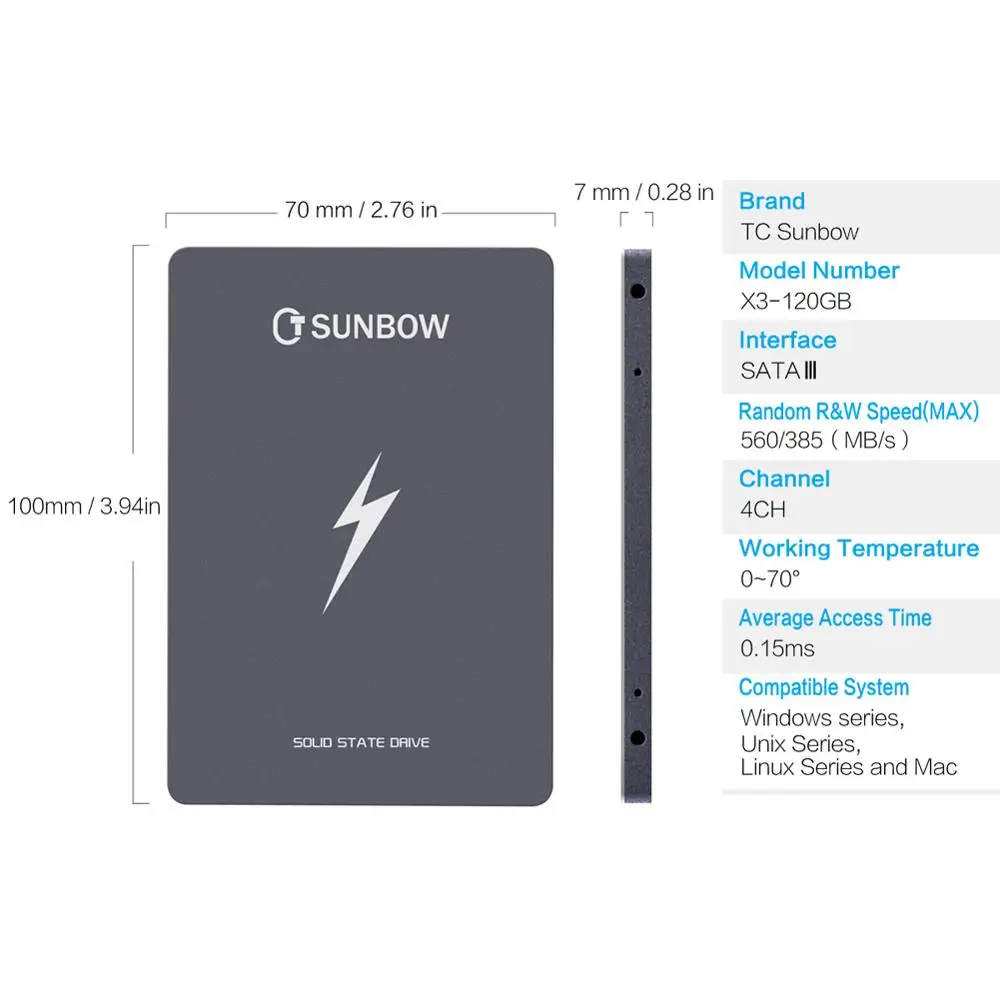 TCsunbow последний SSD 2,5 дюймов твердотельный накопитель 120 ГБ 240 ГБ 480 ГБ внутренний жесткий диск Hdd SATAIII 6,0 ГБ/сек. диск Дуро для Macbook