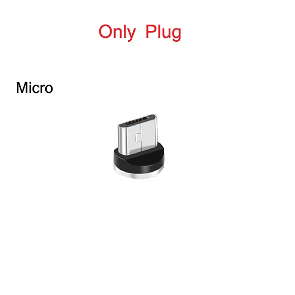 Only-Plug-Micro CBAOOO 1 м 2 м микро USB кабель Магнитный кабель для iphone Быстрая зарядка usb type C Android мобильный телефон Быстрая зарядка Магнитный шнур - Цвет: Only-Plug-Micro