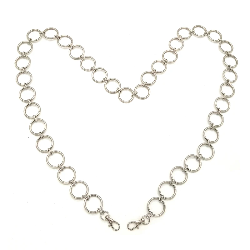 Ремень с люверсами для девочек ремень в стиле панк джинсов платьев пояс цепочкой