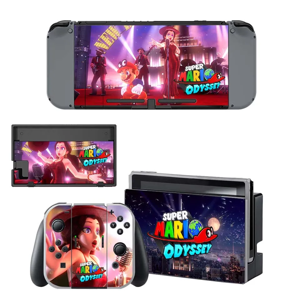 YSNS1014 Настенный переключатель виниловая консоль Наклейки Обложка Joy-Con кожаная наклейка на контроллер для Супер Марио наклейки для вечеринки - Цвет: YSNS1014
