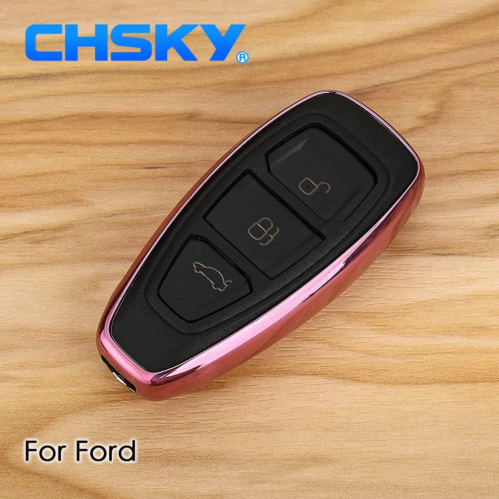 CHSKY автомобильный Стайлинг ТПУ чехол для ключей автомобиля Ford C-MAX Focus RS ST Fiesta