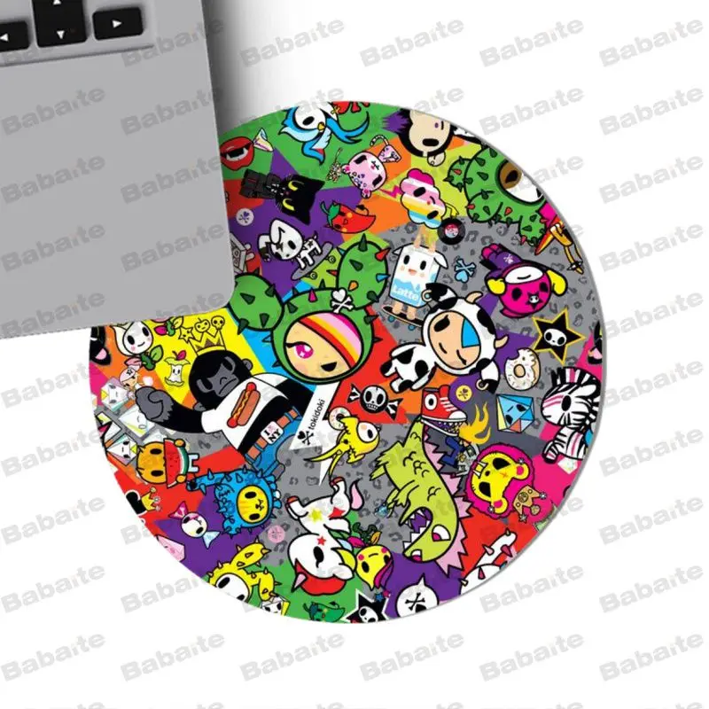 Babaite нескользящий ПК Tokidoki коврик для мыши Коврик для игровой мыши Размер для 20*20 см 22*22 см круглый резиновый коврик для компьютерной мыши прямоугольные коврики