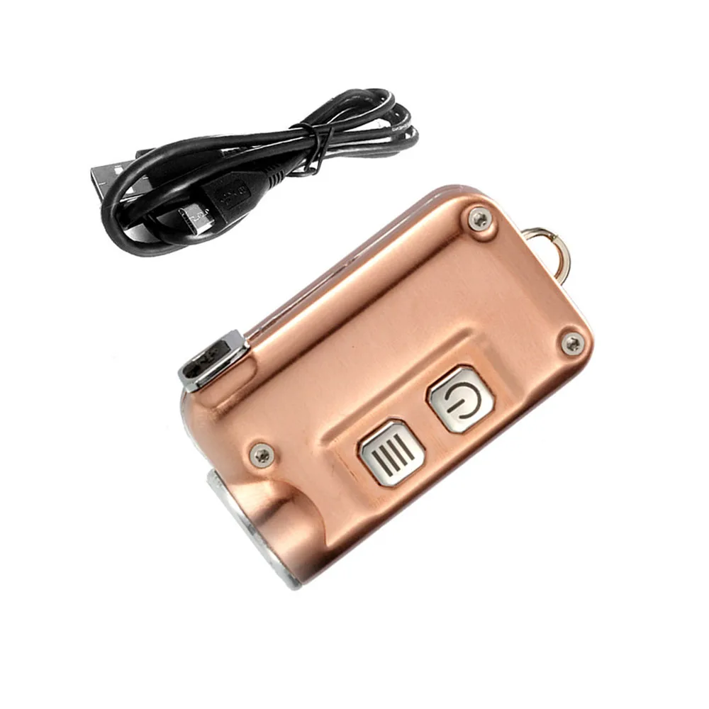 NITECORE TINI Cu мини металлический брелок CREE XP-G2 S3 max 380 люмен USB Перезаряжаемый фонарик