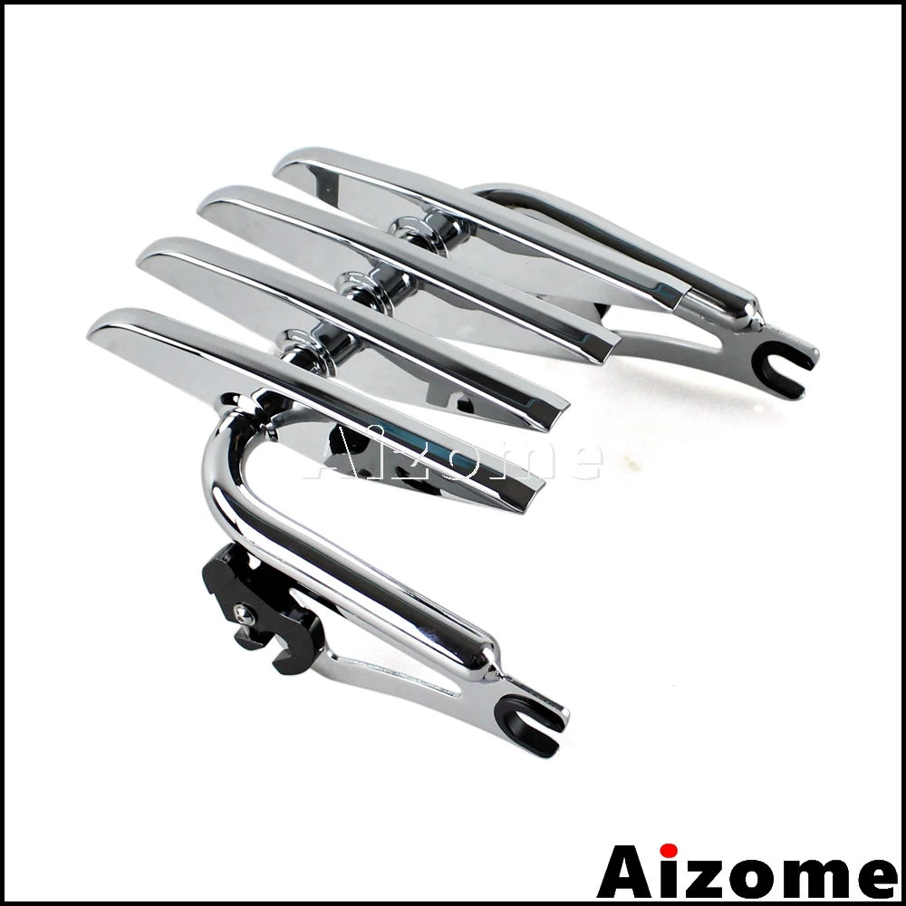 Багажная полка для мотоцикла съемная невидимая Harley Road King Street Electra Glide FLHR FLHT FLHX FLTRX 09