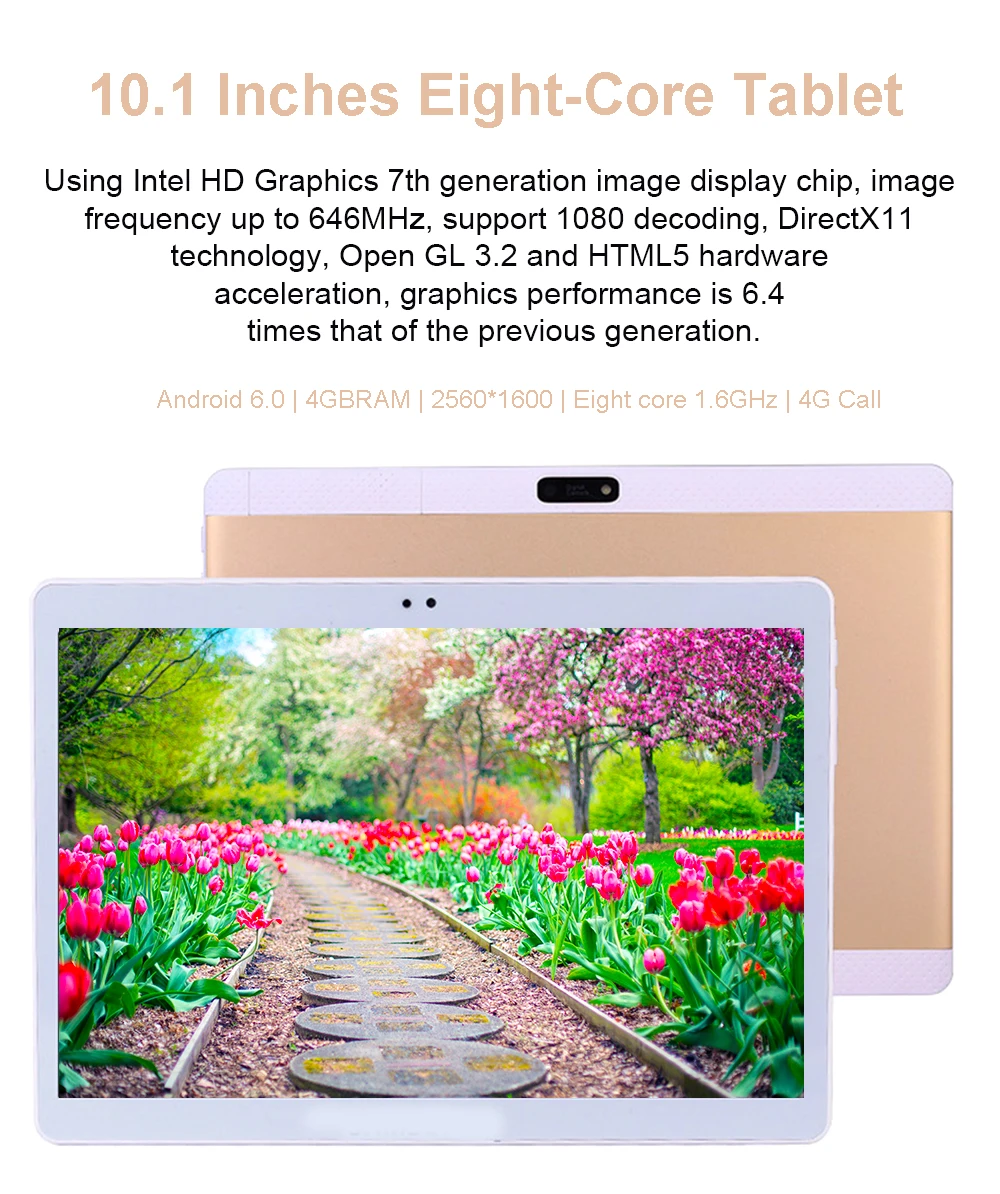 10,1 дюймов, 4G, планшет с функцией звонка, ПК, 2560*1600, ips, Android 6,0, две sim-карты, 1000 мА/ч, MTK, четыре ядра, 4 Гб ram, 128 ГБ rom, 12 МП, gps, двойной wifi