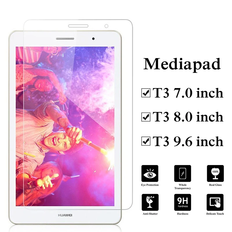 Для huawei mediapad t3 7 защитное стекло t3 7,0 8,0 9,6 дюймов закаленное стекло для экрана t 3 закаленное на huavei защитная пленка huawey 9h