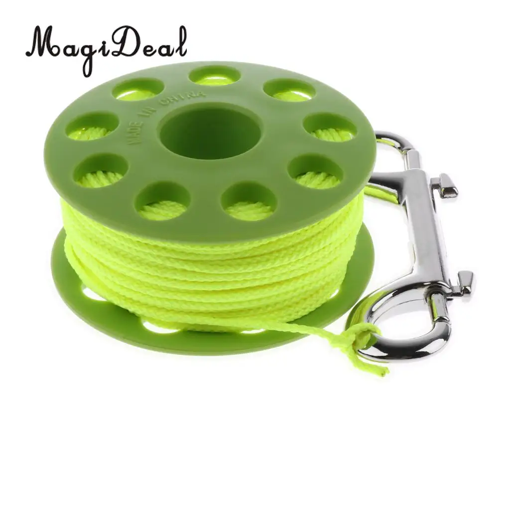 

Mini Compact Scuba Snorkeling Diving Finger Spool Dive Reel & 30m/100ft Yellow Line - 6 Colors Underwater Photography Acces