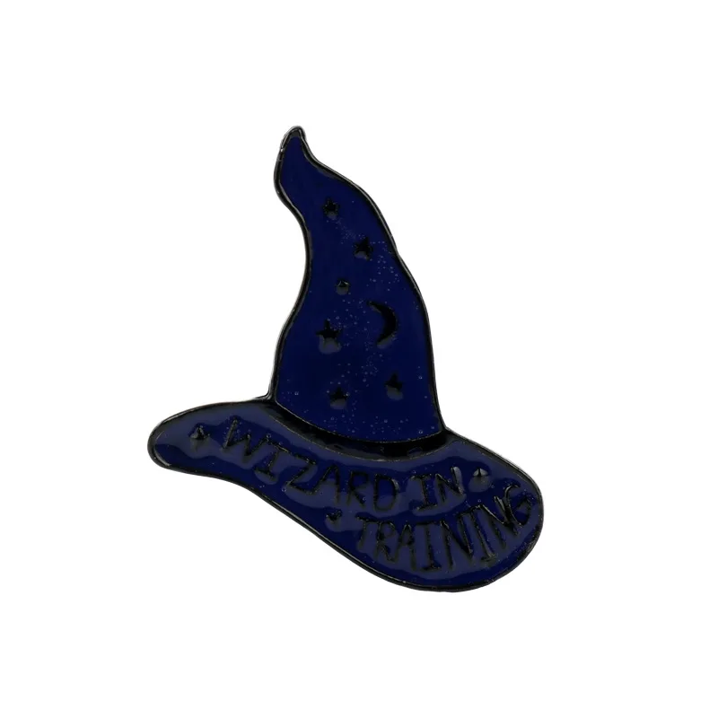Фильм hp Хогвартс Магическая школа значок брошь Гриффиндор Hufflepuff Слизерин Ravenclaw школа логотип Эмаль Булавка для женщин и мужчин ювелирные изделия - Окраска металла: blue