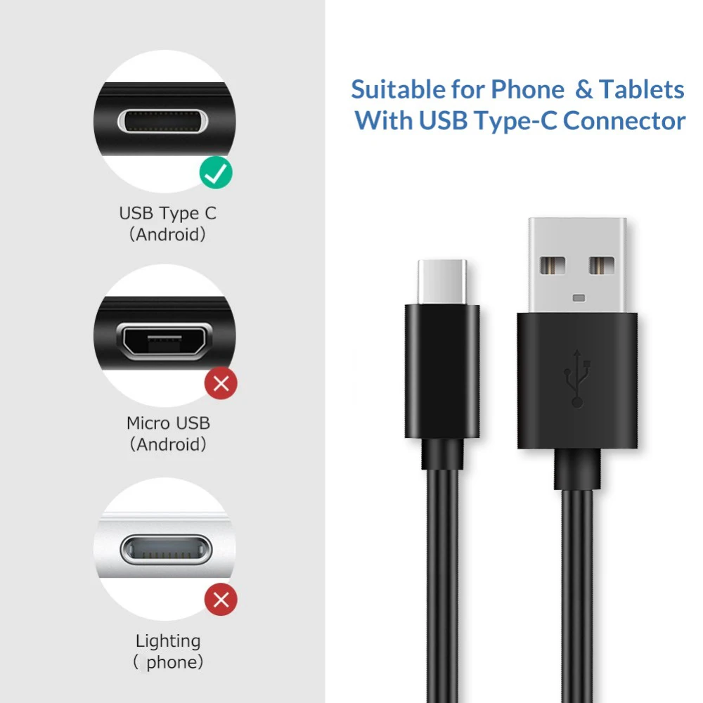 Новый зарядный кабель для Xiaomi Mi 2A USB Type C белый питания 100 см 6 8 SE Mix 2s 2 Max Mi4c
