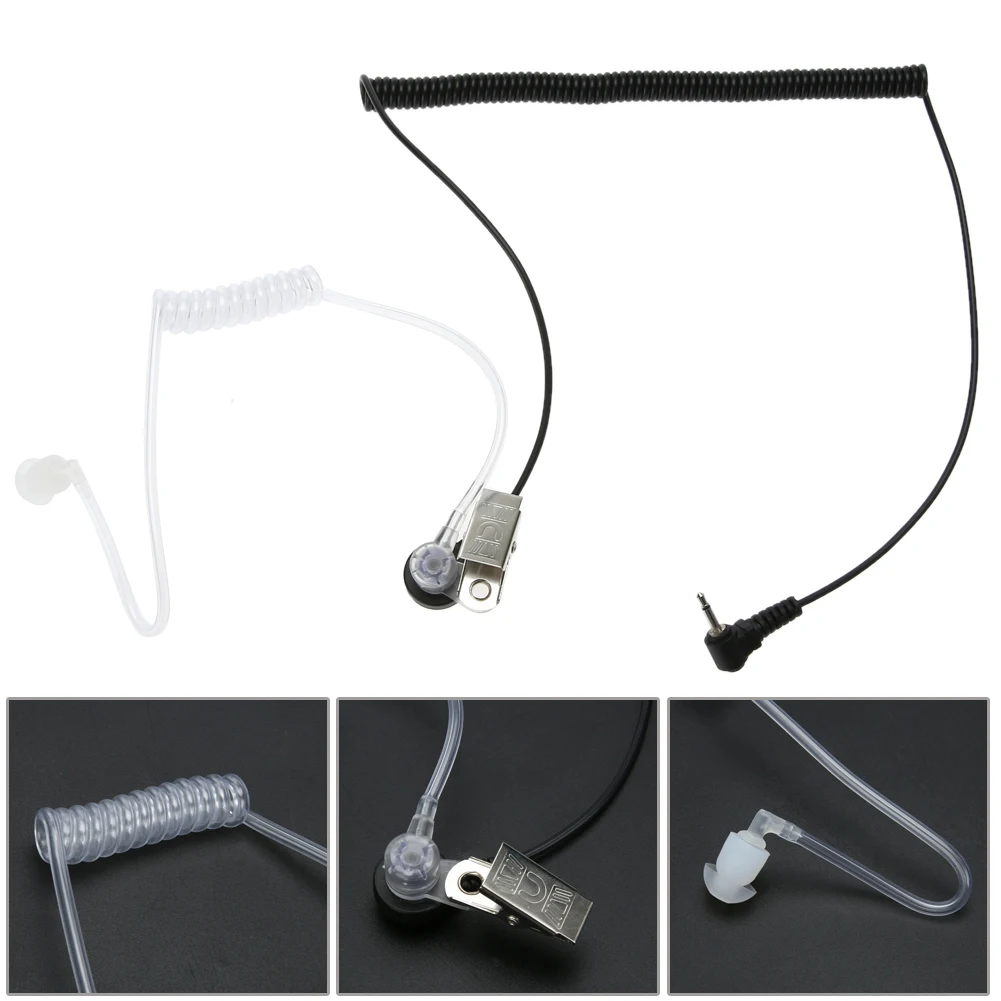 1Pin 2.5mm Covert Acoustic Tube Earpiece Earphone for Motorola 2way Radios ICOM with Spare Soft Plastic Earbu | Электроника