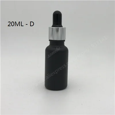 20ML D 10 мл 15 мл 20 мл 30 мл Черная Стеклянная бутылка с капельницей матовое черное стекло Пипетка бутылка - Цвет: 20ML D