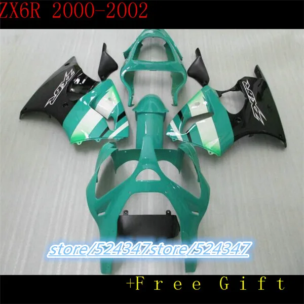 

Fei-продажа мотоциклов от repsol для kawasaki NINJA ZX6R 01 00 02 all green body обтекатель