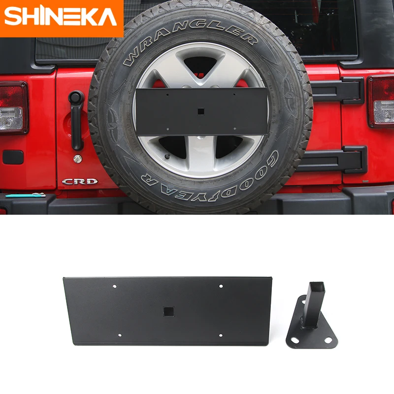 SHINEKA задний запасной кронштейн для крепления номерного знака шины Jeep Wrangler JK 2007 UP